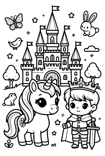 Easy Kawaii Unicorn for Kids Printable