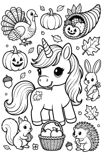 Easy Rainbow Unicorn for Kids Printable