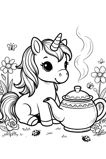 Kawaii Unicorn for Kids Printable