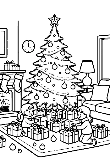 Christmas Tree Coloring Page Printable