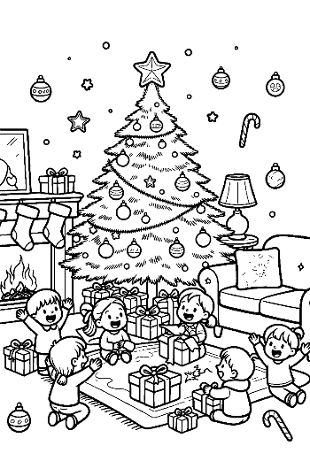 Free Christmas Tree to Color Printable