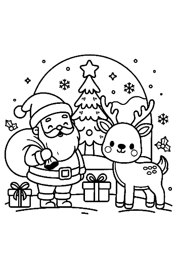 Santa Claus to Color Printable