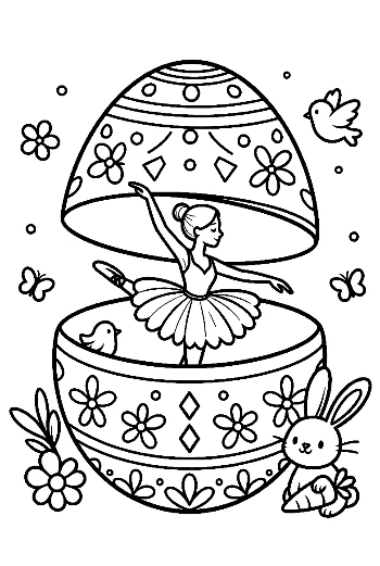 Kostenloses Oster-Eier-Ausmalbild zum Drucken