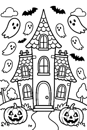 Download Ghost Coloring Sheet Printable