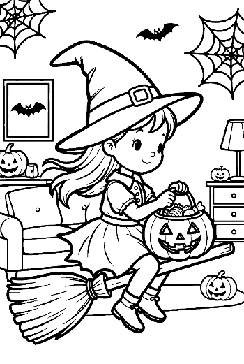 Cute Jack-O-Lantern to Color Printable