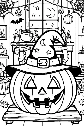 Download Jack-O'-Lantern Coloring Sheet Printable