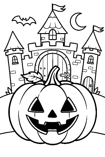 Download Jack-O-Lantern to Color Printable