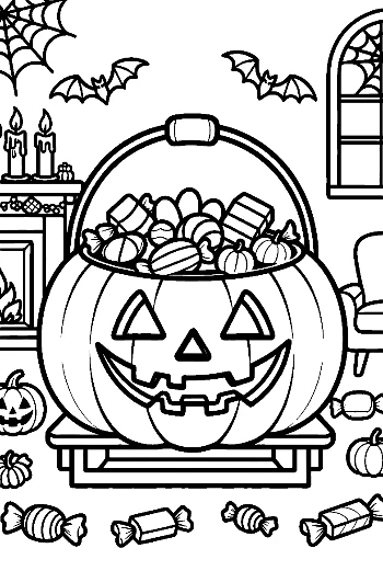Jack-o'-Lantern Coloring Page Printable