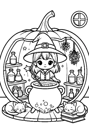 Witch for Kids Printable