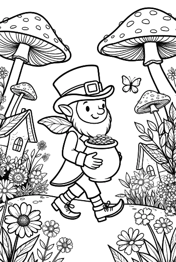 Download Leprechaun Coloring Page Printable
