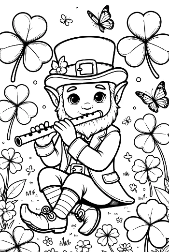 Easy Leprechaun Coloring Sheet Printable