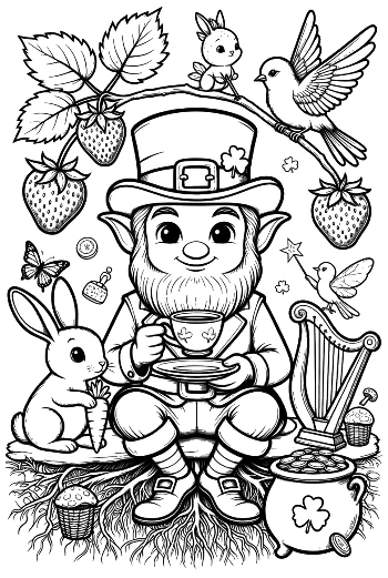 Free Leprechaun to Color Printable