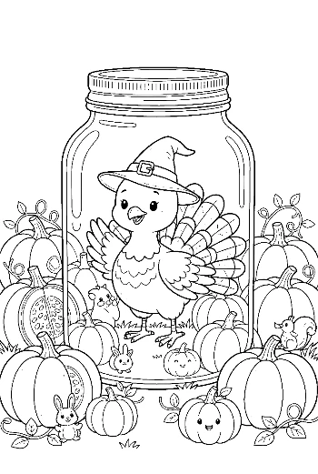 Easy Turkey Coloring Sheet Printable