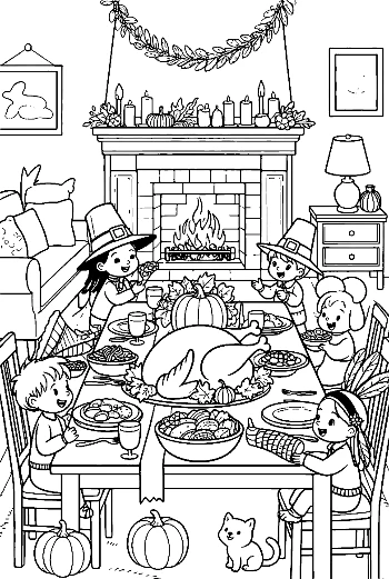 Turkey Coloring Page Printable