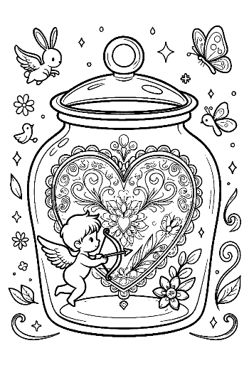 Cute Hearts & Cupids Printable