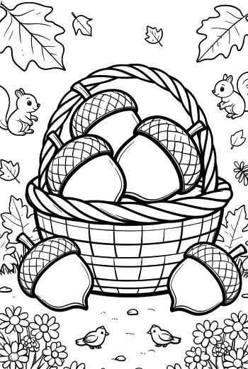Cute Leaves & Acorns Printable