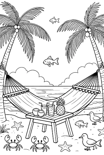 Easy Beach Sun Printable