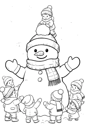 Cute Snowman Snowflakes Printable