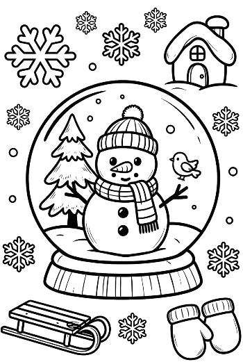 Free Snowman Snowflakes Printable