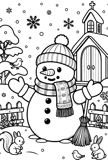 Snowman Snowflakes for Kids Printable