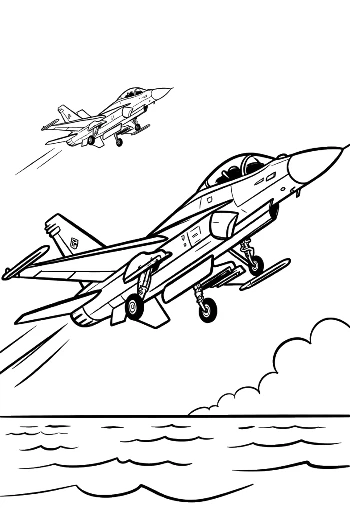 Cute Fighter Jet Printable