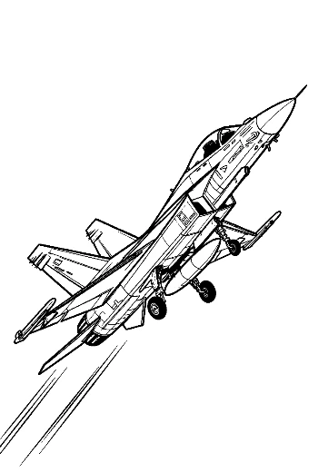 F-16 Fighter Jet Taking Off Dynamically
