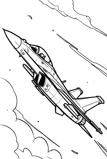 Fighter Jet Coloring Sheet Printable