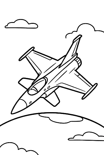 Free Fighter Jet Coloring Sheet Printable
