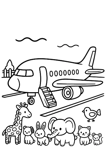 Passenger Plane to Color Printable