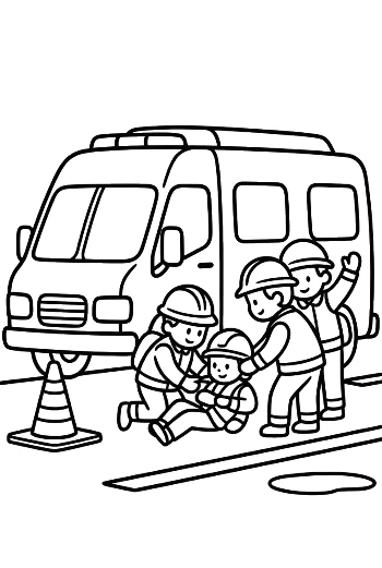 Rescue Van for Kids Printable