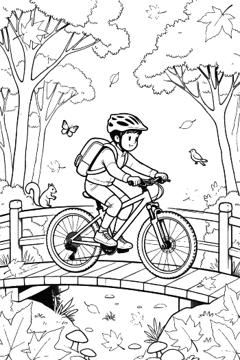 Download Mountain Bike to Color Printable