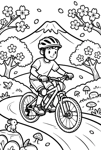 Mountain Bike Coloring Sheet Printable