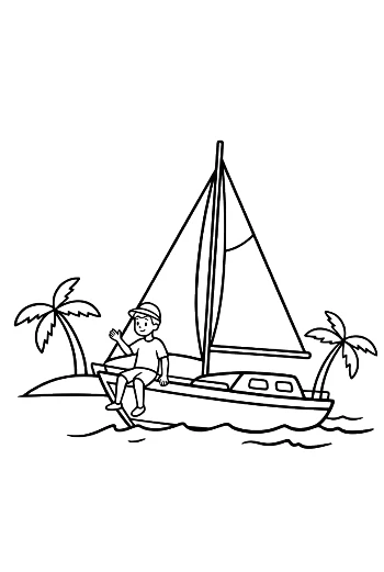 เรือใบน้อยน่ารักพิมพ์ได้