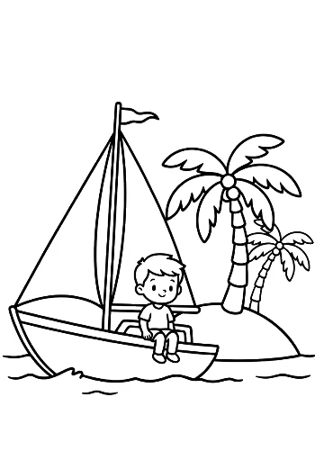 Sailboat for Kids Printable