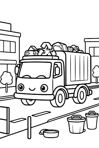 Recycling Truck Printable