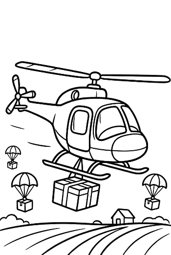 Air Drop Mission with Emergency Rescue Chopper Printable