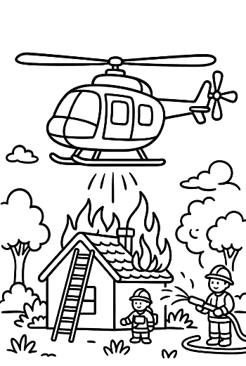 Cute Rescue Chopper Printable