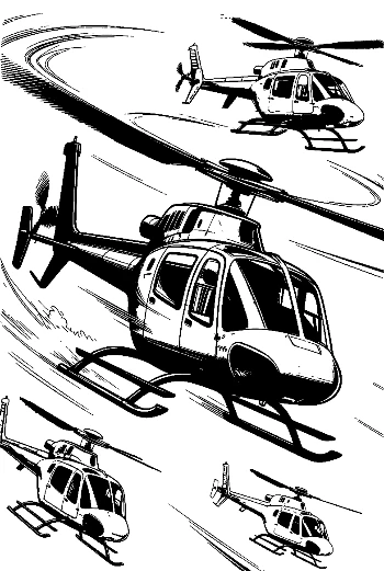 Dynamic Rescue Choppers in Flight