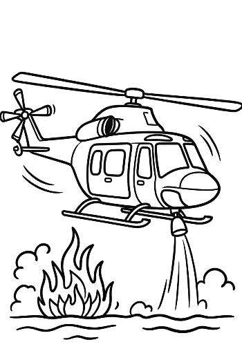Rescue Chopper Coloring Sheet Printable