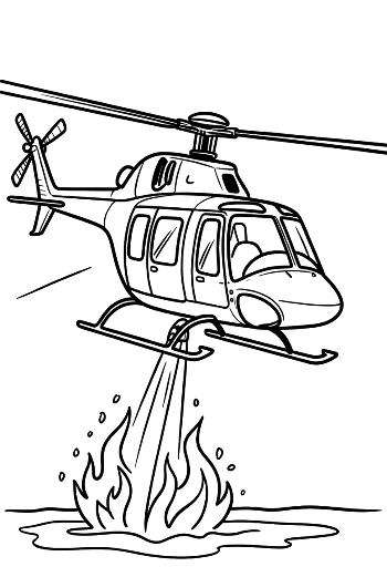 Rescue Chopper for Kids Printable