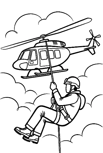 Rescue Chopper Hoisting Climber