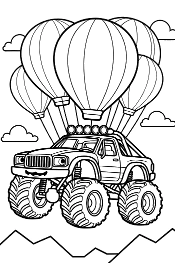 Big Wheels Coloring Page Printable