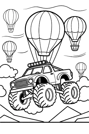 Big Wheels Coloring Sheet Printable