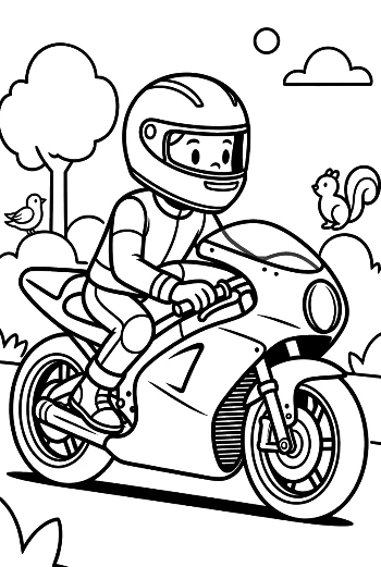 Cute Sport Bike Printable