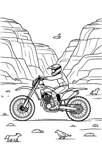 Download Dirt Bike Coloring Sheet Printable