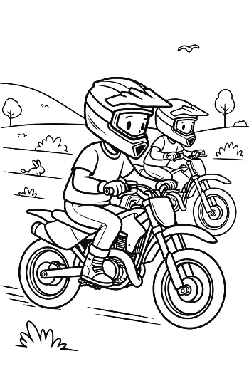 Easy Dirt Bike Printable