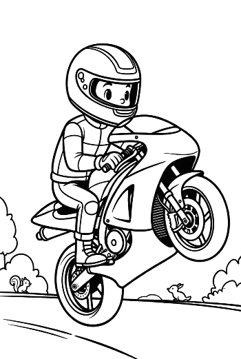 Sport Bike Coloring Page Printable