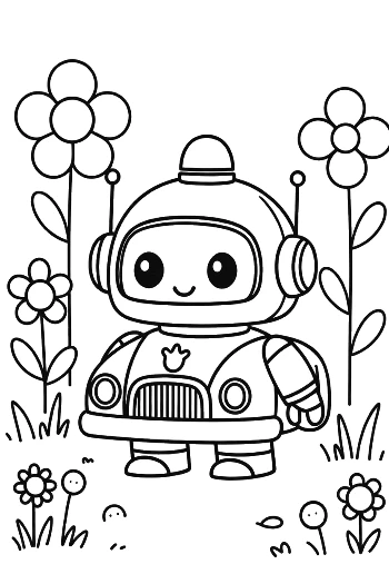 Easy Police Cruiser to Color Printable