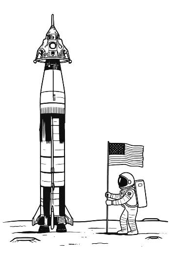Cute Saturn V Printable