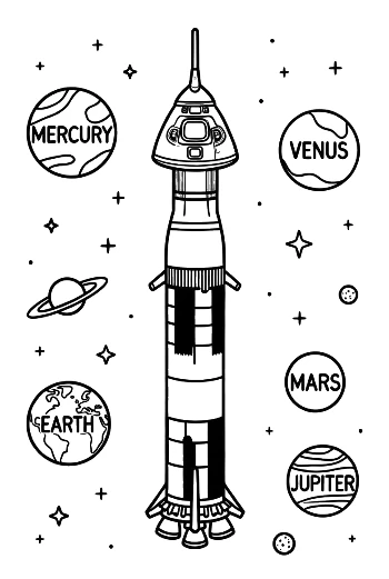 Easy Saturn V Printable